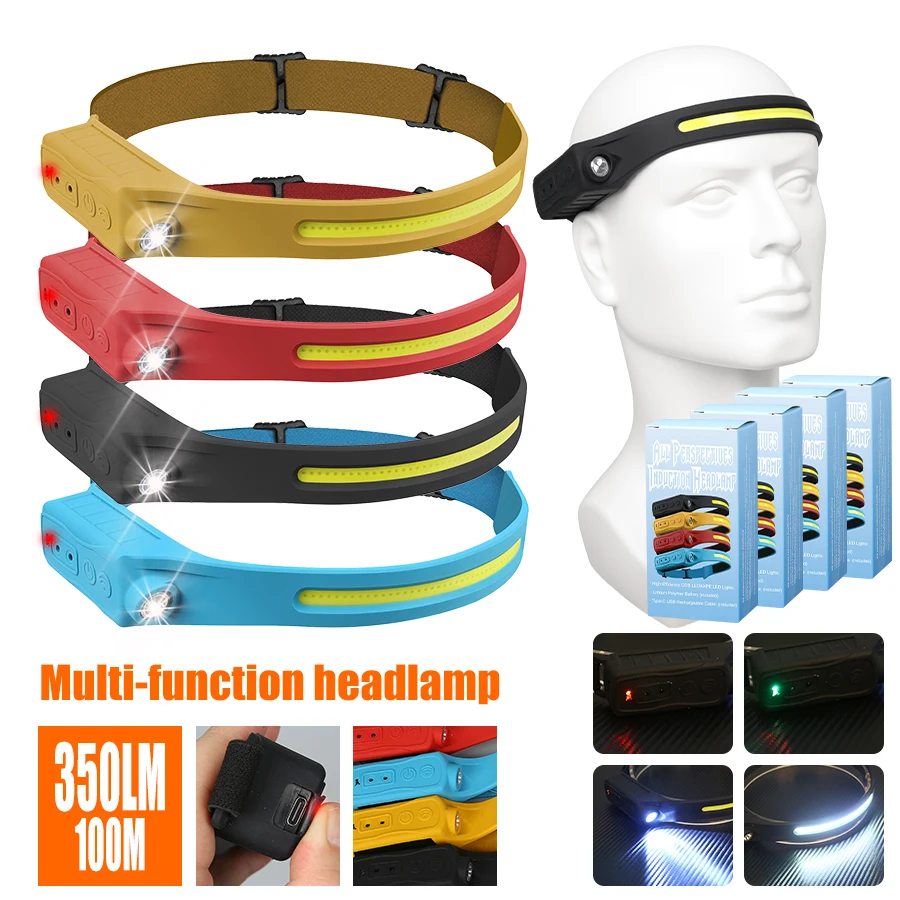 Fishing Headlamp - Akumulatorowa latarka czołowa 350 lumenów z