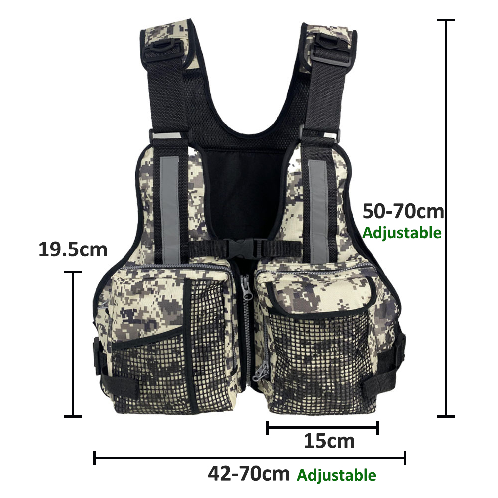 Fishing Equipment Us - Kamizelka wędkarska outdoorowa z wieloma kieszeniami,