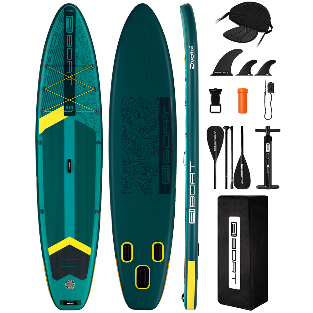 Fishing Equipment For Beginners - AIBOAT Green Pro SUP Wodoodporna Nadmuchiwana