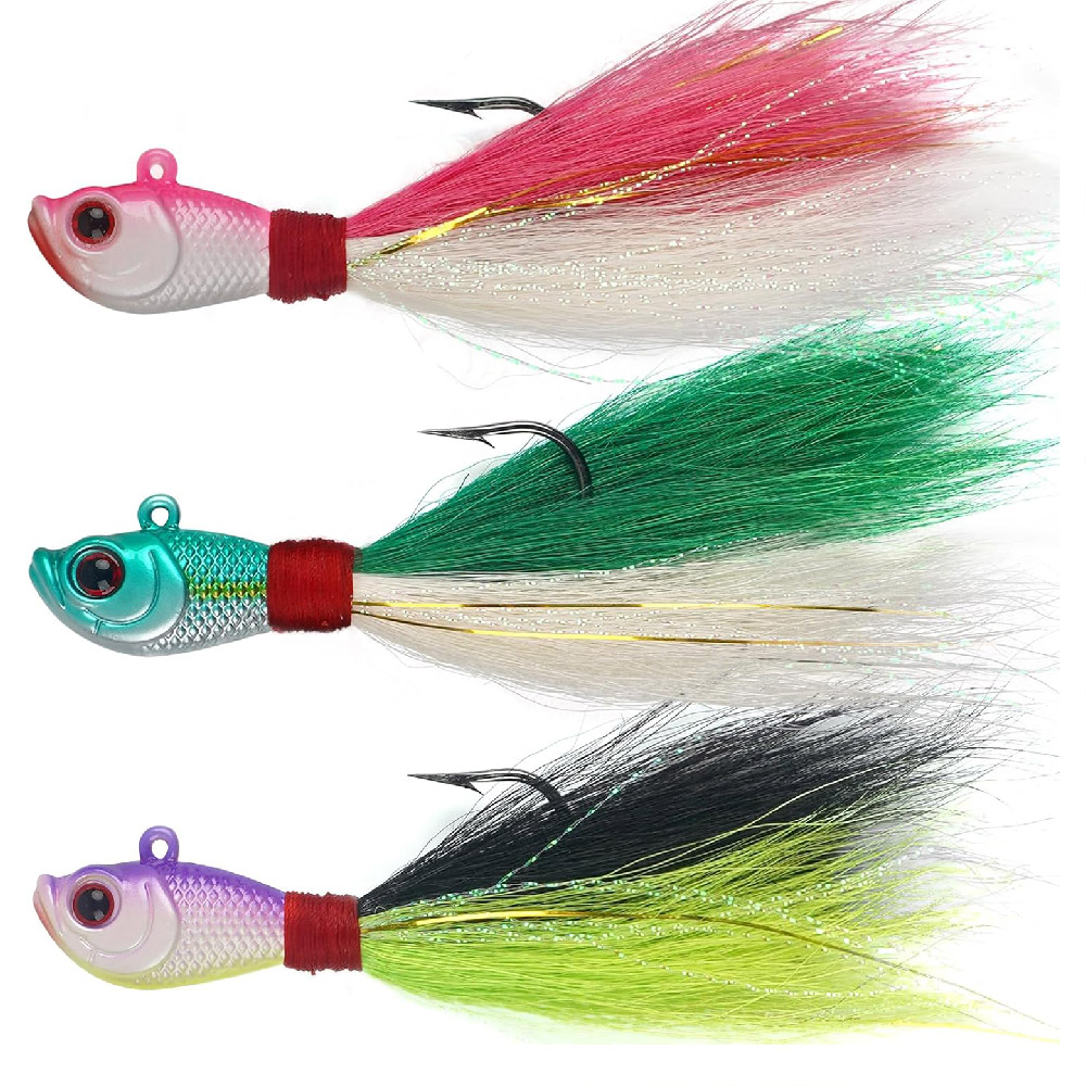Surf Fishing Equipment - 3 szt. Przynęty Bucktail Jig do