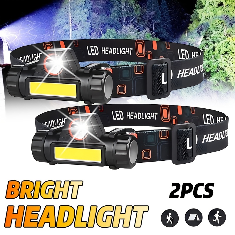 Fishing Headlamp - Akumulatorowa latarka czołowa COB LED USB
