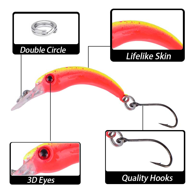 8 szt. Wolno Tonących Przynęt  – Fishing Equipment For Trout recenzja i cena