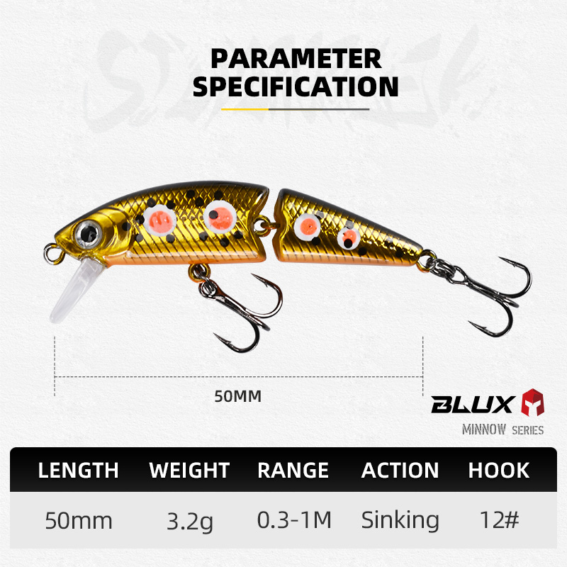 BLUX DR. Minnow Joint 50S Swim – Fishing Equipment For Trout recenzja i cena