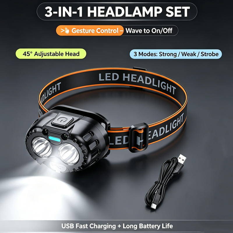 Mocna latarka czołowa LED IPX4 – Fishing Headlamp recenzja i cena