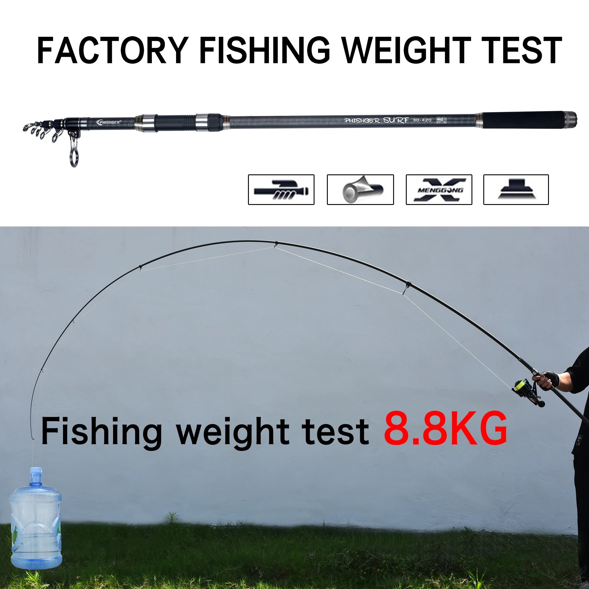 PHISHGER teleskopowa wędka spi – Surf Fishing Equipment recenzja i cena
