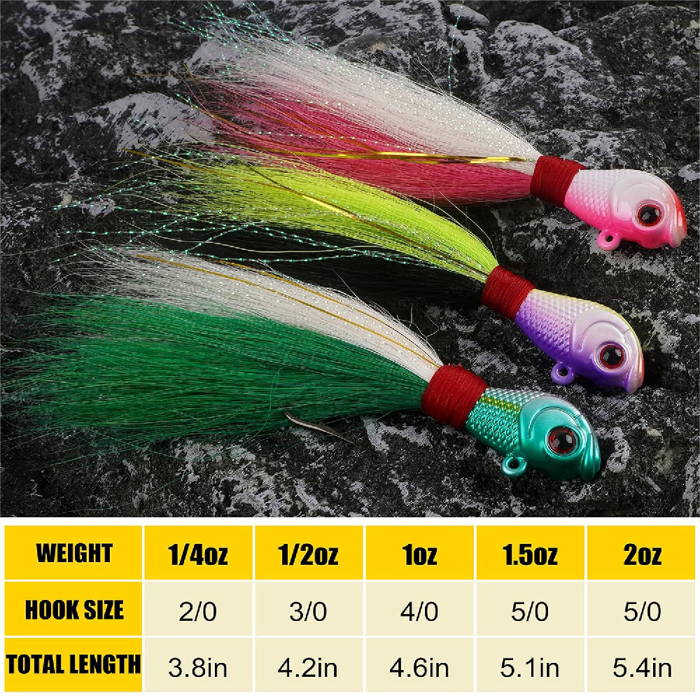 3 szt. Przynęty Bucktail Jig d – Surf Fishing Equipment recenzja i cena