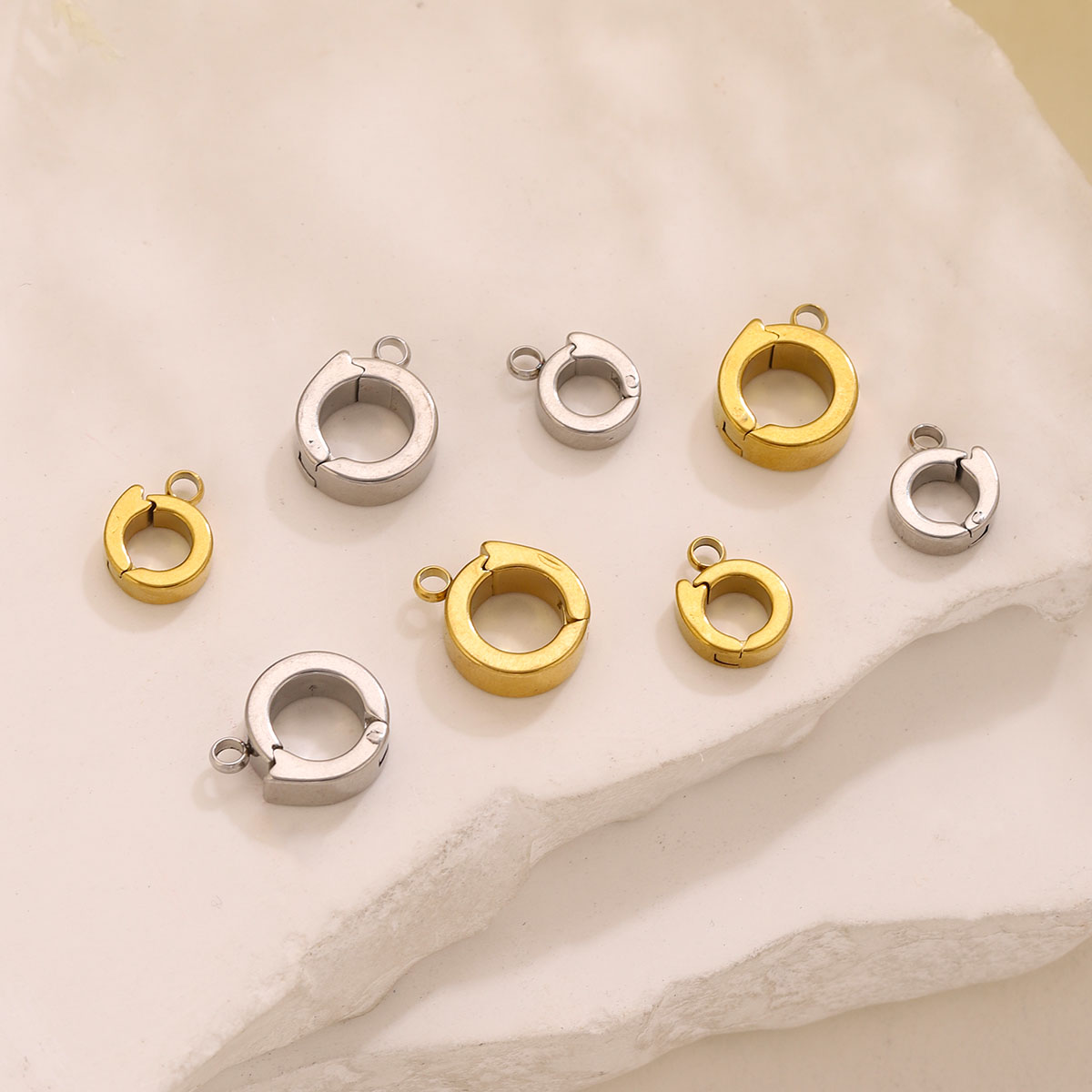 2 SZT. Złote (18K) Platerowane – Circle Hook Set recenzja i cena