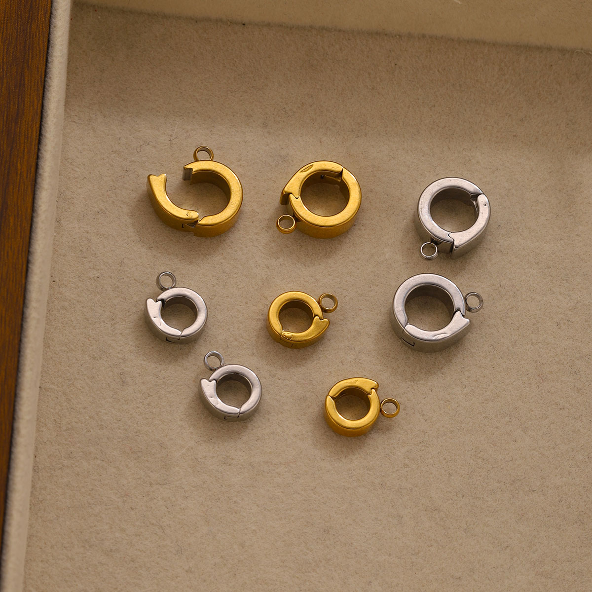 2 SZT. Złote (18K) Platerowane – Circle Hook Set recenzja i cena